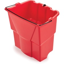 Rubbermaid Commercial WaveBrake 18 QT Dirty Water Bucket 4.50 gal - 14" x 9.8" - Plastic - Red - 1 Each