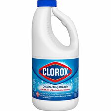 Clorox Disinfecting Bleach Concentrate - 43 fl oz (1.3 quart) - Regular Scent - Disinfectant, Deodorize - Clear - 1 Each