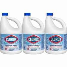 Clorox Germicidal Bleach Concentrate - 121 fl oz (3.8 quart) - Regular Scent - Disinfectant - White - 3 / Carton