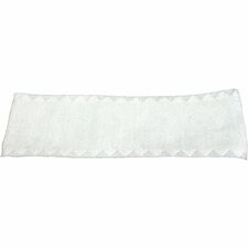 Genuine Joe Single-use Microfiber Pad 18.25" Height x 4.10" Width19.25" Length - Durable, Scratch-free - MicroFiber - White - 3/Pack - 3 / Carton
