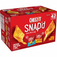 Cheez-It Snap'd Baked Cheese Variety Pack Assorted - 1.97 lb - 42 / Carton