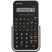 Sharp EL-501X2BWH Scientific Calculator 146 Functions - Battery Powered, Large LCD, Durable, Hard Case - 1 Line(s) - 10 Digits - LCD - Battery Powered - 2 x LR1130 - 5.1" Height x 3.1" Width x 0.5" Depth - Black, White - 1 Each