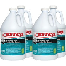 Betco Green Earth Clear Foaming Skin Cleanser Foam - 1 gal - Applicable on Hand - Fragrance-free, Dye-free, Non-irritating - 4 / Carton