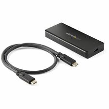StarTech.com Drive Enclosure M.2, PCI Express NVMe - USB 3.2 (Gen 2) Type C Host Interface - UASP Support External - Black 1 x SSD Supported - 1 x Total Bay - Aluminum