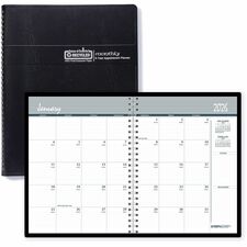 House of Doolittle Planner Julian Dates - Monthly - 62 Month - December 2024 to January - 1 Month Double Page Layout - Spiral Bound - Black - Black Cover - 11" Height x 8.5" Width - Dated Planning Page, Ruled Daily Block, Holiday Listing, Phone Log Page,