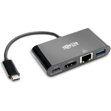 Tripp Lite by Eaton USB-C Multiport Adapter for Tablet PC, Smartphone, Monitor, Desktop PC, Notebook - USB Type C - 7 x USB Ports - 2 x USB 3.0 - USB Type-C - Network (RJ-45) - HDMI - Wired