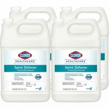 Clorox Healthcare Spore10 Defense Cleaner Disinfectant Refill Ready-To-Use - 128 fl oz (4 quart) - Low Odor, Antibacterial, Closed System - White Bottle - 4 / Carton