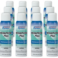Dymon Medaphene Plus Disinfectant Spray 16 fl oz (0.5 quart) - Pleasant Scent - Non-porous - Aqua - 12 / Carton