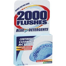 WD-40 2000 Flushes Automatic Toilet Bowl Cleaner 3.50 oz (0.22 lb) - Deodorize, Long Lasting - Blue - 12 / Carton