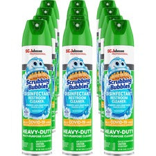 Scrubbing Bubbles® Disinfectant Cleaner Ready-To-Use - 25 fl oz (0.8 quart) - Non-porous, Heavy Duty, Fume-free - White - 12 / Carton