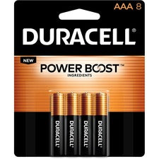 Duracell Coppertop Alkaline AAA Battery 8-Packs For Multipurpose - AAA - 1.5 V DC - 8/Pack - 10 / Box