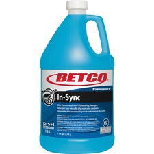 Betco Simplicity In-Sync Dishwashing Liquid Concentrate - 128 fl oz (4 quart) - Fresh Ozonic Scent - Blue - 1 Each