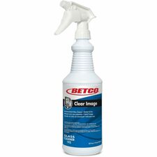 Betco Clear Image Glass Cleaner Ready-To-Use - 32 fl oz (1 quart) - 432 oz (27 lb) - Unscented, Streak-free, Residue-free - 12 / Carton