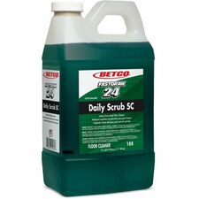 Betco FastDraw 24 Daily Scrub SC Floor Cleaner Ready-To-Use - 320 fl oz (10 quart) - 320 oz (20 lb) - Unscented - Green - 4 / Carton