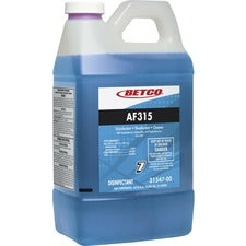Betco FastDraw 7 AF315 Disinfectant Cleaner Concentrate - 67.6 fl oz (2.1 quart) - 67.60 oz (4.22 lb) - Citrus Floral Scent - Disinfectant, pH Neutral, Deodorize - Turquoise, Blue - 4 / Carton