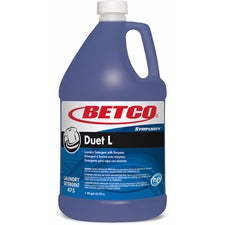 Betco Symplicity Duet L Laundry Detergent Ready-To-Use - 142.92 oz (8.93 lb) - Fresh Scent - Washable, Temperature Resistant, Color Safe, Low VOC, Phosphorous-free, NPE-free, APE-free, EDTA-free, Stain Resistant, Water Spot Resistant - Blue - 4 / Carton