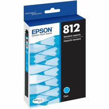 Epson DURABrite Ultra T812 Original Standard Yield Inkjet Ink Cartridge - Cyan - 1 Each Inkjet - Standard Yield
