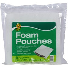Duck Brand Packing Wrap 12" Width x 12" Length - Non-abrasive - Foam - Clear - 8 / Pack