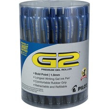 G2 1.0mm Gel Pens 1 mm Bold Pen Point - Refillable - Retractable - Blue Ink - Gel-based - Clear Barrel - 36 / Pack