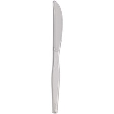 Dixie Heavyweight Plastic Cutlery Knife - 1 x Knife - Breakroom - Disposable - Clear - 1000 / Carton