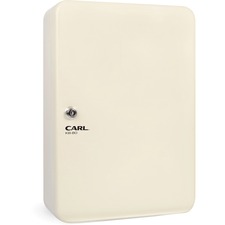 CARL Steel Security Key Cabinet 12.5" Length x 9.3" Width x 3.5" Height - Lockable, Wall Mountable - Ivory - Steel