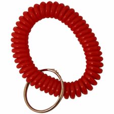 Sparco Split Ring Wrist Coil Key Holders 2.1" Height x 2.1" Width x 2.4" Length - Red - 6 / Pack