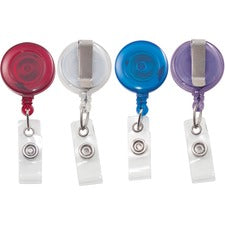 Advantus ID Card Retractable Reel 0.3" Height x 1.3" Width x 0.6" Length - Assorted - 20 / Pack