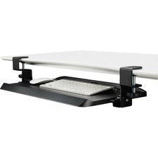 Kantek Clamp Mounted Tilting Keyboard Tray 11.5" Height x 5" Width - Black - 1 Each