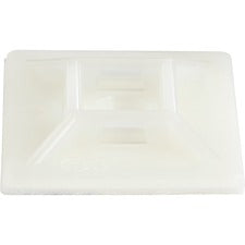 StarTech.com 100 Pack Cable Tie Mounts with Adhesive Tape for 0.21 in. (5.5 mm) Wide Ties Cable Tie Mount - White - 1.10" Length - Nylon 66 - 100 / Pack - TAA Compliant