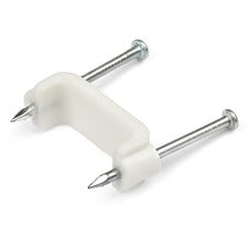 StarTech.com 100 Pack Cable Clips with Nails Cable Clip - White - Polyethylene - 100 / Pack - TAA Compliant