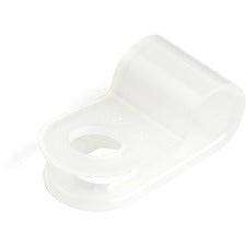 StarTech.com 100 - Screw Mount Cable Clamps Cable Clamp - White - 0.40" Length - Nylon 66 - 100 / Pack - TAA Compliant