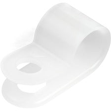 StarTech.com 100 - Screw Mount Cable Clamps Cable Clamp - White - 0.40" Length - Nylon 66, Iron, Polyvinyl Chloride (PVC) - 100 / Pack - TAA Compliant