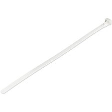 StarTech.com 100 Pack - 10 in. (250 mm) White Cable Ties (CBMZTRB10) Cable Tie - White - 9.80" Length - Nylon 66 - 100 / Pack - TAA Compliant