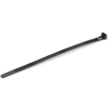 StarTech.com 100 Pack - 8 in. (203 mm) Black Cable Ties (CBMZTRB8BK) Cable Tie - Black - 7.90" Length - Nylon 66 - 100 / Pack - TAA Compliant