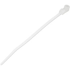StarTech.com 100 Pack 4" Cable Tie with Mounting Hole Cable Tie - White - 4.30" Length - Nylon 66 - 100 / Pack - TAA Compliant