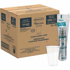 Solo Ultra Clear 10 oz Cold Cups 10 fl oz - Clear - Plastic, Polyethylene Terephthalate (PET) - Water, Soda, Juice, Beverage, Cold Drink - 50/Pack - 20 / Carton