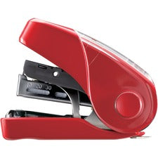 MAX Flat Clinch Mini Stapler Staples Upto 25 Sheet - Red - 1 Each