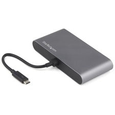 StarTech.com Docking Station for Notebook - Thunderbolt 3 - 2 Displays Supported - 4K - 3840 x 2160 - 1 x USB Type-A Ports - USB Type-A - 1 x RJ-45 Ports - Network (RJ-45) - DisplayPort - Black, Silver - Wired - Gigabit Ethernet - Windows 11, Windows 10,
