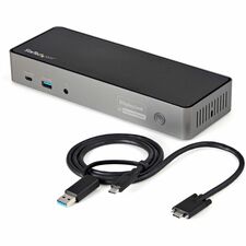 StarTech.com Docking Station for Workstation, Notebook - 85 W - USB 3.1 (3.1 Gen 2) Type C - 3 Displays Supported - 4K - 3840 x 2160 - 6 x USB Ports - 4 x USB Type-A Ports - USB Type-A - 2 x USB Type-C Ports - USB Type-C - Network (RJ-45) - HDMI - Display