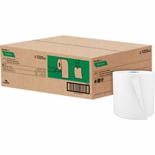 Cascades PRO Perform Tandem Paper Towel 1 Ply - 1 15/16" Core - White - 6 Rolls Per Container - 6 / Carton