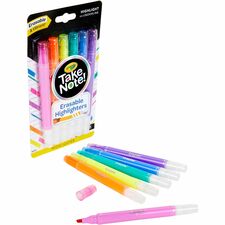 Crayola Take Note Erasable Highlighters Chisel Marker Point - Erasable - Assorted Ink - 6 / Pack