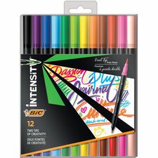 BIC Intensity Marker Assorted Ink - Water Based - 12 / Pack