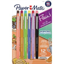 Paper Mate Flair Scented Pens 0.7 mm Medium Pen Point - Multicolor Ink - Water Based - 12 / Each