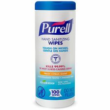 PURELL® Sanitizing Wipes Fresh Citrus - White - 100/Tub - 1 Each