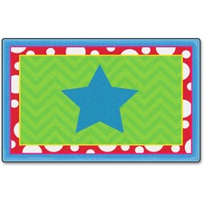 Flagship Carpets Silly Mat Class Seating Rug Floor Rug - 36" Length x 24" Width - Rectangle - Multicolor - Nylon