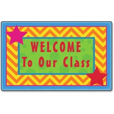 Flagship Carpets Silly Welcome Mat Seating Rug Floor Rug - 36" Length x 24" Width - Rectangle - Multicolor - Nylon