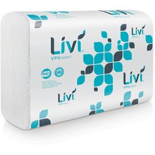 Livi 50861 - VPG Select Multifold Towel 1 Ply - Multifold - 9.45" Width x 10.55" Length - White - Virgin Fiber - 220/Pack - 10 / Carton