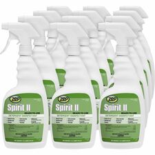 Zep Spirit II Detergent Disinfectant Ready-To-Use - 32 fl oz (1 quart) - Citrus Scent - Deodorant - Clear - 12 / Carton