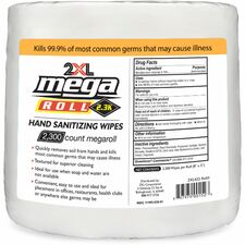 2XL Mega Roll Sanitizing Wipes White - 2300 / Roll