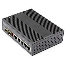 StarTech.com Ethernet Switch 5 Ports - Gigabit Ethernet - 1000Base-T, 1000Base-X - 2 Layer Supported - Modular - 2 SFP Slots - 120 W PoE Budget - Optical Fiber, Twisted Pair - PoE Ports - Wall Mountable, DIN Rail Mountable - 2 Year Limited Warranty